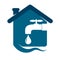 Plumbing house design vector