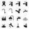 Plumbing icon set