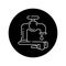 Plumbing installation black glyph icon. Pictogram for web page, mobile app