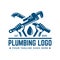 Plumbing logo template, easy to customize