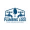 Plumbing logo template, easy to customize