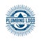 Plumbing logo template, easy to customize