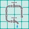 Plumbing pipe icon vector and tiles