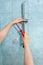 Plumbing repair, install showerhead slide rail bar with soap di