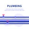 Plumbing service concept, inspection or finding problem, repair tubes