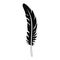 Plume feather icon, simple style