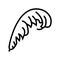 plume feather soft fluffy line icon vector illustration