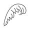 plume feather soft fluffy line icon vector illustration