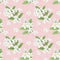 Plumeria flowers on pink color seamless pattern.