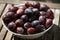 Plums in a bowl - plum cake