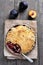 Plums crumble pie
