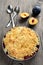 Plums crumble pie