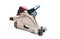 Plunge cut track saws on white background , Track Saw is safety tool for ripping and or crosscutting, best woodworking tool for