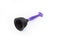 A plunger with a purple pen on a white background