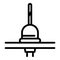 Plunger tool icon, outline style