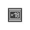 Plus 18 Movie vector icon