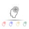 Plus, health, brain multi color style icon. Simple thin line, outline vector of creative thinking icons for ui and ux, website or