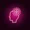 Plus, health, brain neon icon. Elements of Creative thinking set. Simple icon for websites, web design, mobile app, info graphics