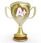 A+ A Plus Letter Grade on Gold Trophy First Place Score