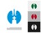Plus Medical Lungs Logo Template Design Vector, Emblem, Design Concept, Creative Symbol, Icon