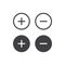 Plus and minus. Vector icon template