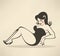 Plus size pin up girl