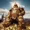 Plus-Size Professional Guarding Castle of Gold Coins and Currency Notes