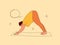 Plus Size Woman Doing Downward Dog Pose