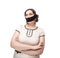 Plus size woman gagged