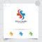 Plus symbol of medical health logo vector design with concept of letter S icon illustration for hospital, healthcare clinic, and