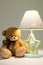 Plush bear and lamp