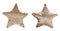 Plush brown star shaped pillow toy