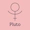 Pluto astrological and zodiac symbol