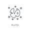 Pluto linear icon. Modern outline Pluto logo concept on white ba