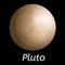 Pluto planet icon, realistic style