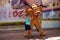 Pluto playing with little girl at Epcot in Walt Disney World . 3