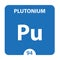 Plutonium Chemical 94 element of periodic table. Molecule And Communication Background. Plutonium Chemical Pu, laboratory and