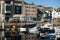 Plymouth Barbican and marina with food stalls