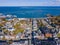 Plymouth town aerial view, Massachusetts, USA