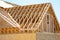 plywood house rafters roof wooden house framework