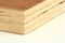 Plywood on white background Macro