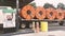 AM PM Truck stop and convenience store pan semi truck and large cable spool load