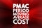 PMAC - Period Moving Average Cost acronym, business concept background