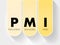 PMI - Purchasing Managers` Index acronym, business concept background