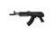 A pneumatic copy of a Russian machine gun. Modern airsoft weapons. Isolate on a white background