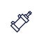 pneumatic cylinder, piston line icon