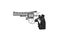 Pneumatic pistol revolver for sports and entertainment. Airsoft guns. Isolate on a white back