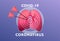 Pneumonia virus epidemic icon human lungs