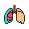 pneumothorax disease color icon vector illustration