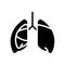 pneumothorax disease line icon vector illustration